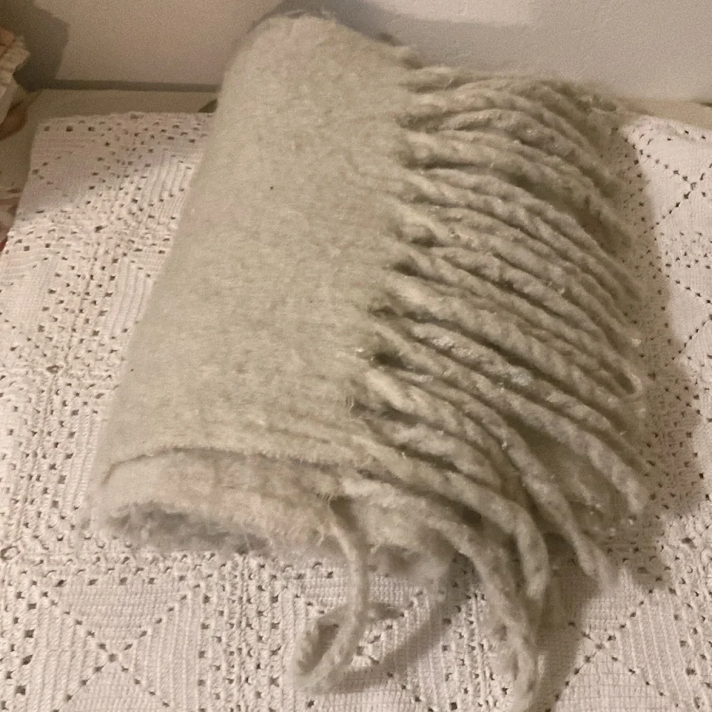 Lucca oversized big fluffy fringed boho scarf